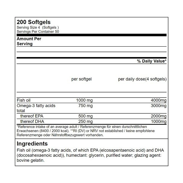 GN Triglyceride Omega 3 Sport Edition - 200 Softgels