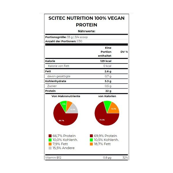 Scitec 100% Vegan Protein 1000g