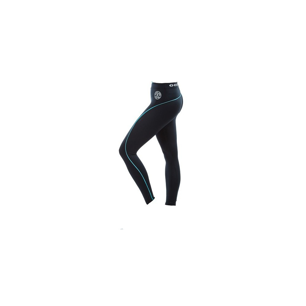 Gold´s Gym GGLPNT023 - Ladies Long Tight Pants - black/turq