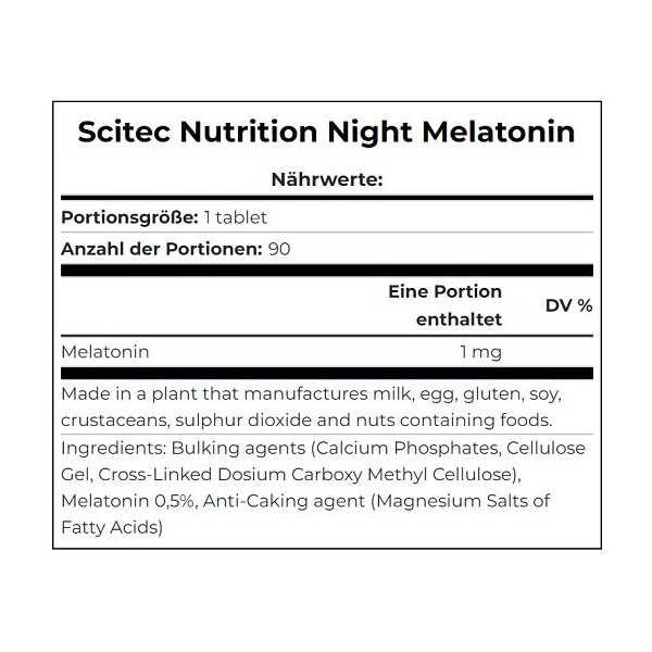 Scitec Night Melatonin (90 Tabl.)