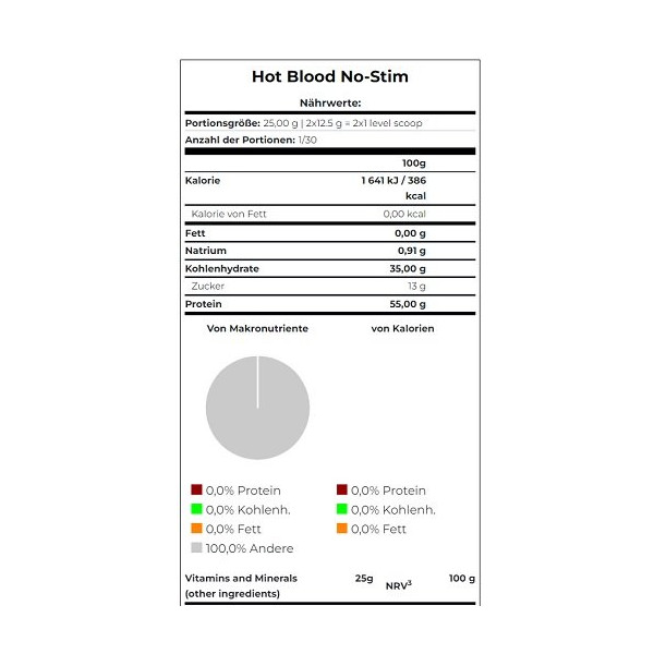 Scitec Hot Blood NO-STIM 375g