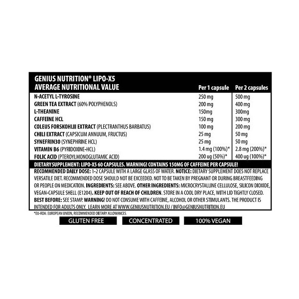 Genius Nutrition LIPO-X5 60 Kapseln