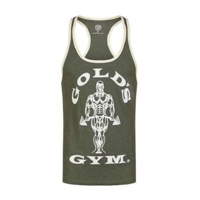 Golds Gym GGVST004 Stringer Joe Contrast - Army/Cream