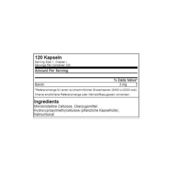 GN Boron Health Line 120 Kapsel