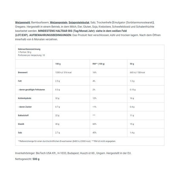 BioTech Protein Pizza 500g