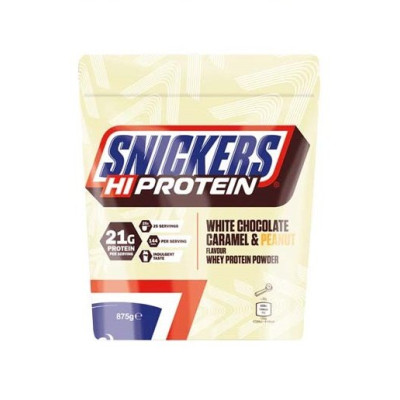 Snickers HI Protein 455g White Choc, Caramel&Peanut