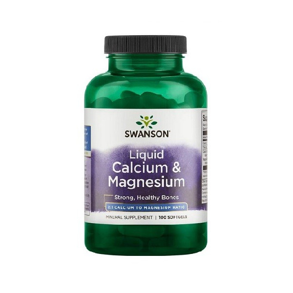 Swanson Liquid Calcium - Magnesium 100 Kaps.
