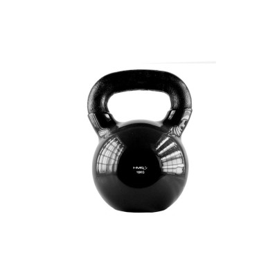 BLACK KETTLEBELL AUS GUSSEISEN MIT VINYLBESCHICHTUNG HMS