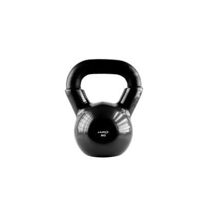 BLACK KETTLEBELL AUS GUSSEISEN MIT VINYLBESCHICHTUNG HMS