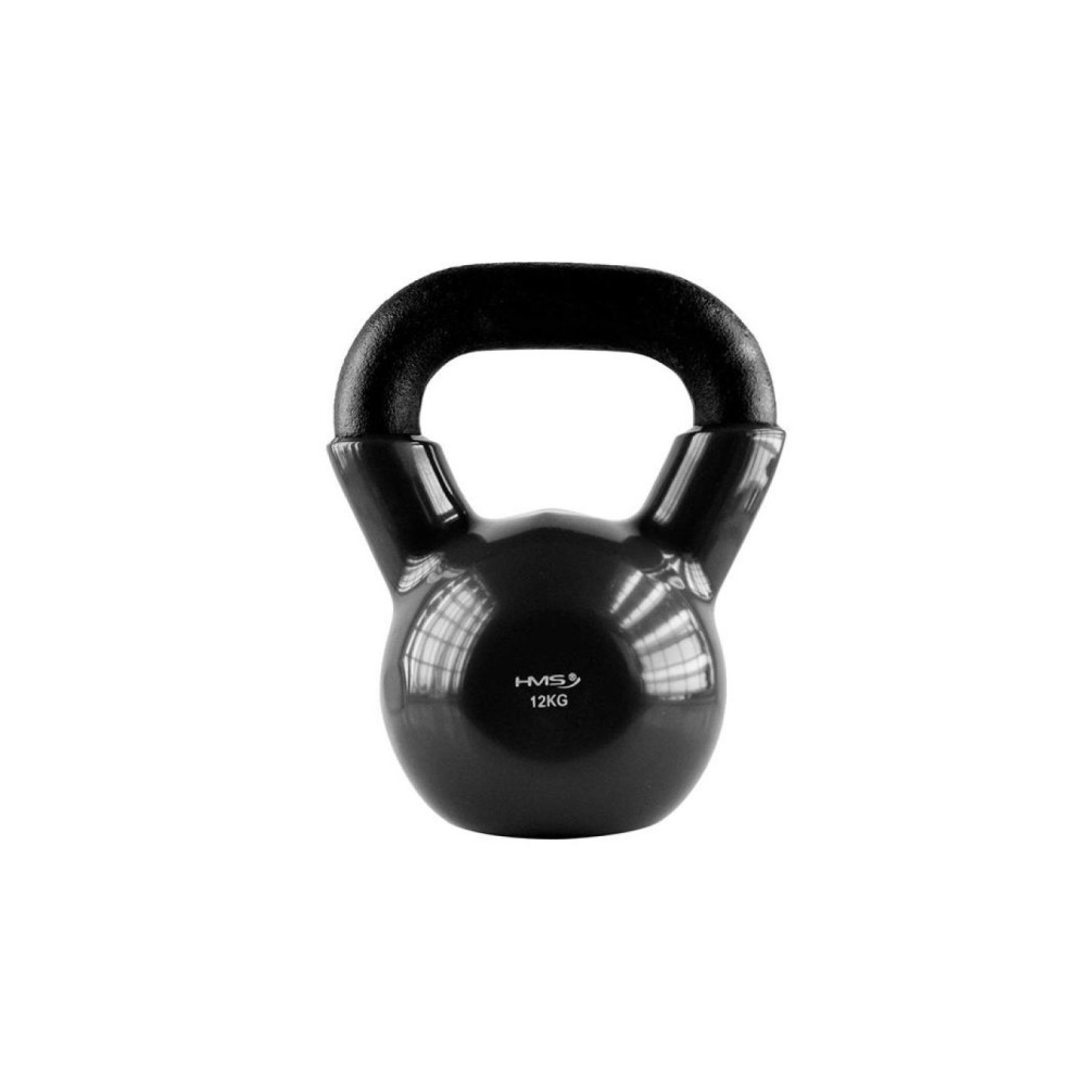 BLACK KETTLEBELL AUS GUSSEISEN MIT VINYLBESCHICHTUNG HMS