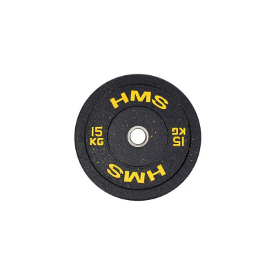 YELLOW OLYMPISCHE HANTELSCHEIBE BUMPER 15 KG HMS