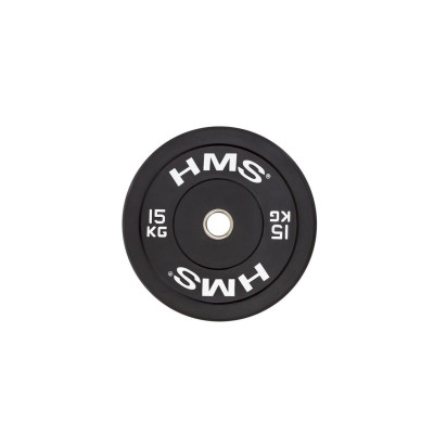 BLACK OLYMPISCHE HANTELSCHEIBE BUMPER 15 KG HMS
