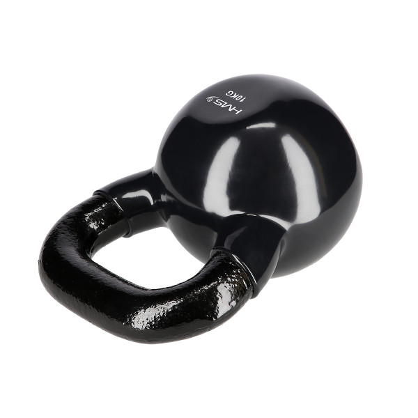 BLACK KETTLEBELL AUS GUSSEISEN MIT VINYLBESCHICHTUNG HMS