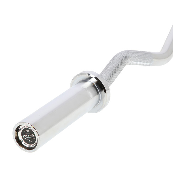 OLYMPISCHE CURLSTANGE 120 CM MIT VERSCHLÜSSEN LOCK JAW HMS PREMIUM