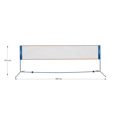 BADMINTONNETZ 400CM SCHUTZHÜLLE NILS