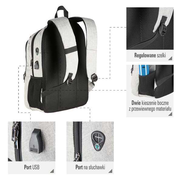 CBC7072 GREY CONTEST BACKPACK NILS