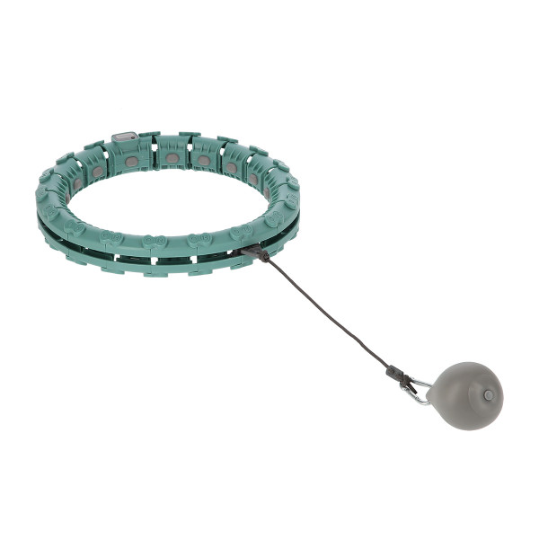 FH03 GREEN HULA HOOP WITH WEIGHT AND COUNTER