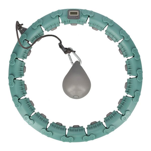 FH03 GREEN HULA HOOP WITH WEIGHT AND COUNTER