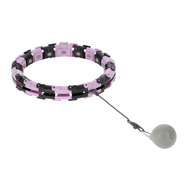 FH04 VIOLET/BLACK HULA HOOP WITH WEIGHT AND COUNTER