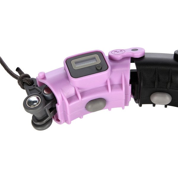 FH04 VIOLET/BLACK HULA HOOP WITH WEIGHT AND COUNTER