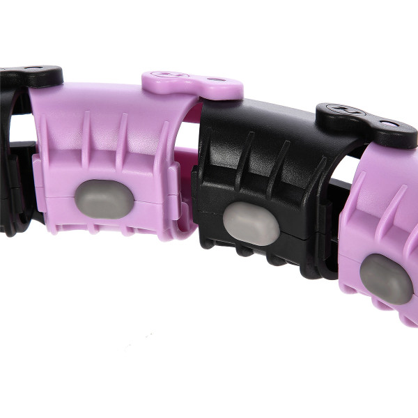 FH04 VIOLET/BLACK HULA HOOP WITH WEIGHT AND COUNTER