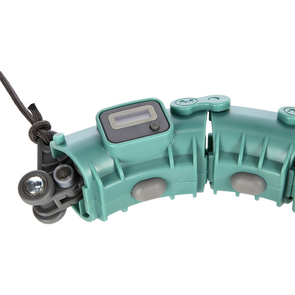 FH04 GREEN HULA HOOP WITH WEIGHT AND COUNTER