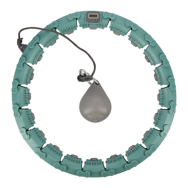 FH04 GREEN HULA HOOP WITH WEIGHT AND COUNTER