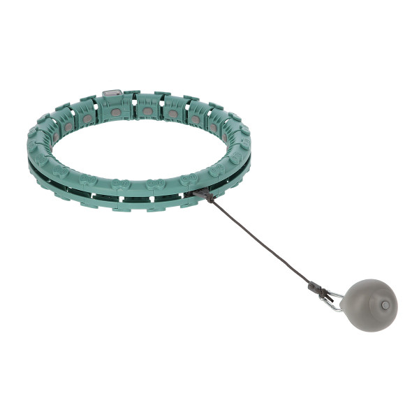 FH04 GREEN HULA HOOP WITH WEIGHT AND COUNTER