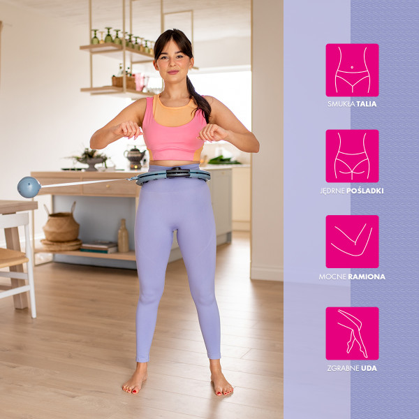 FH07 BLUE HULA HOOP WITH WEIGHT AND COUNTER STOCK