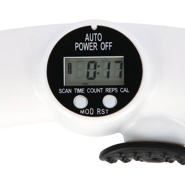 FH07 WHITE HULA HOOP WITH WEIGHT AND COUNTER STOCK