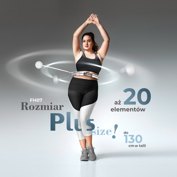 FH07 WHITE HULA HOOP WITH WEIGHT AND COUNTER STOCK