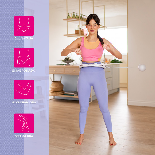 FH07 WHITE HULA HOOP WITH WEIGHT AND COUNTER STOCK