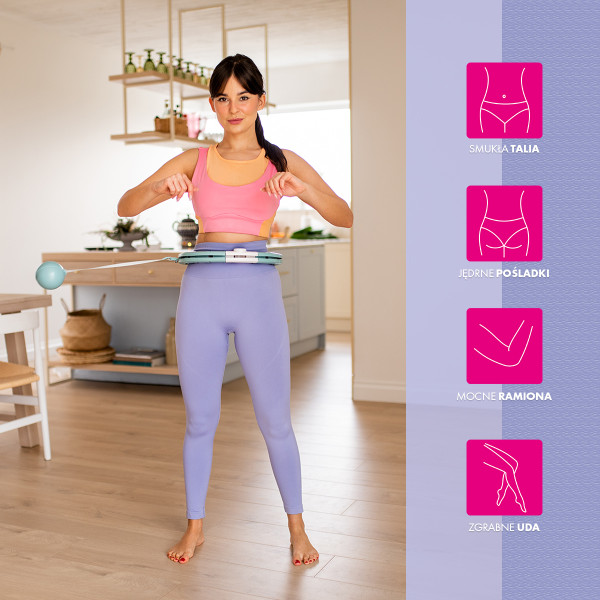 FH07 GREEN HULA HOOP WITH WEIGHT AND COUNTER STOCK