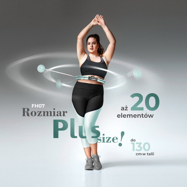 FH07 GREEN HULA HOOP WITH WEIGHT AND COUNTER STOCK