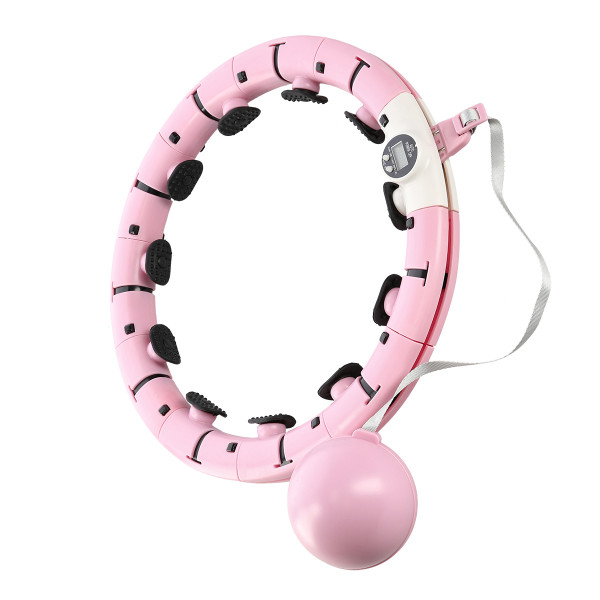 FH07 LIGHT PINK HULA HOOP WITH WEIGHT AND COUNTER