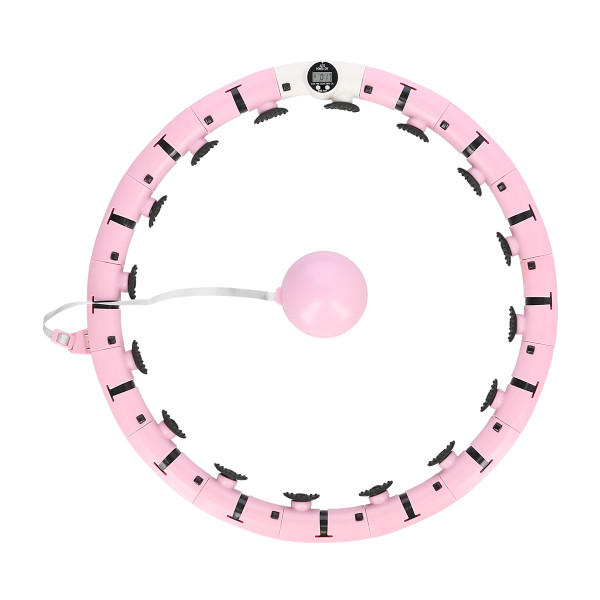 FH07 LIGHT PINK HULA HOOP WITH WEIGHT AND COUNTER