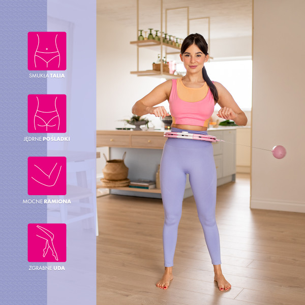 FH07 LIGHT PINK HULA HOOP WITH WEIGHT AND COUNTER