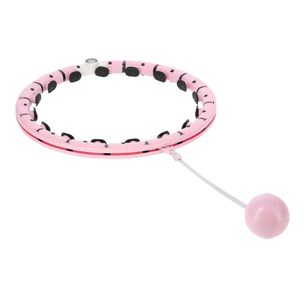 FH07 LIGHT PINK HULA HOOP WITH WEIGHT AND COUNTER