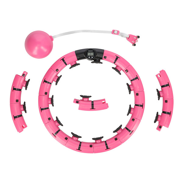 FH07 LIGHT PINK HULA HOOP WITH WEIGHT AND COUNTER