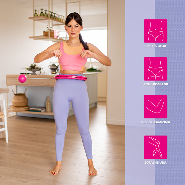FH07 LIGHT PINK HULA HOOP WITH WEIGHT AND COUNTER