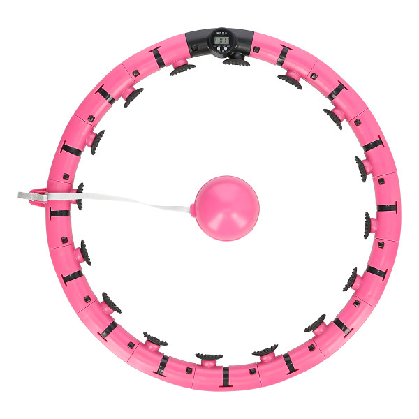 FH07 LIGHT PINK HULA HOOP WITH WEIGHT AND COUNTER