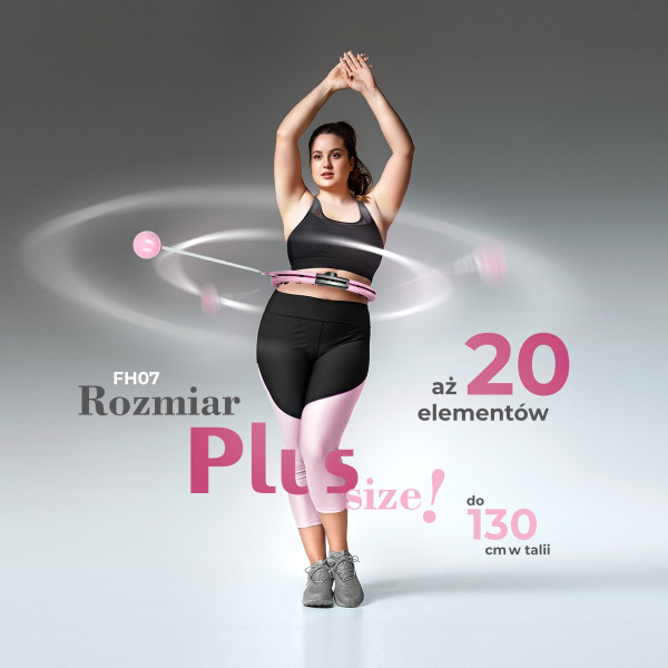 FH07 LIGHT PINK HULA HOOP WITH WEIGHT AND COUNTER