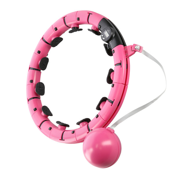 FH07 LIGHT PINK HULA HOOP WITH WEIGHT AND COUNTER