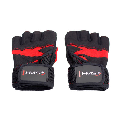 RST02 SIZE XL MENS FITNESS GLOVES HMS (black - red)