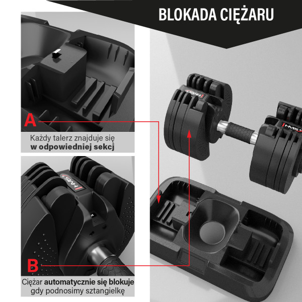 SR20 ADJUSTABLE DUMBBELL SET HMS