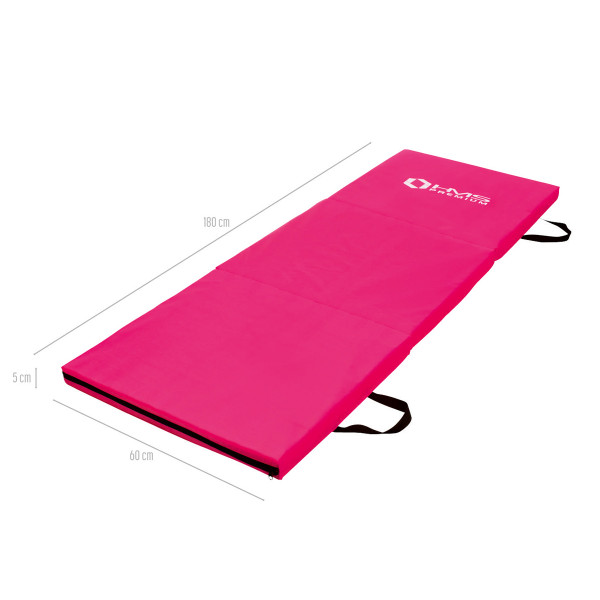 GYMNASTIKMATRATZE KLAPPBAR 1800x600MM ROSA HMS PREMIUM
