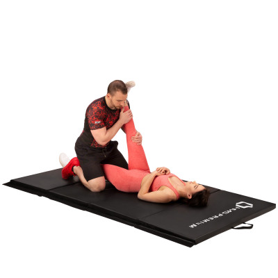 GYMNASTIKMATRATZE KLAPPBAR 2400x1200 MM SCHWARZ HMS PREMIUM