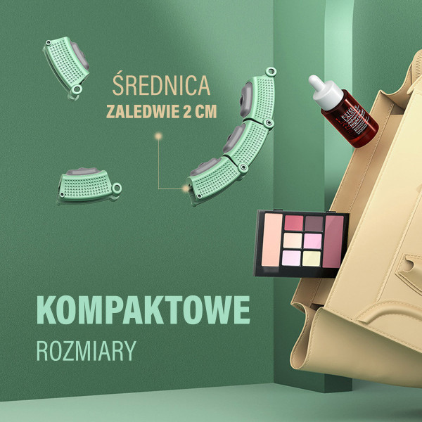 HHM14 HULA-HOOP-REIFEN GREEN MIT MAGNETEN UND ZÄHLER HMS + SLIMMING-GURT BR163 BLACK