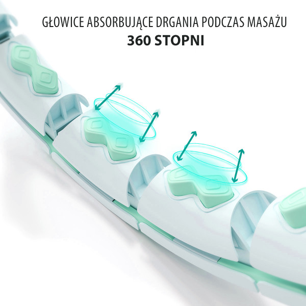 HHW06 HULA-HOOP-REIFEN GREEN MIT MASSAGENOPPEN UND ZÄHLER HMS + SLIMMING-GURT BR163 BLACK