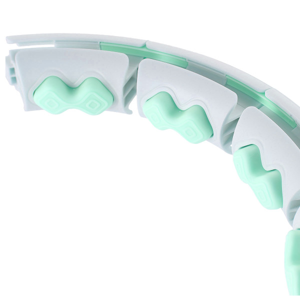 HHW06 HULA-HOOP-REIFEN GREEN MIT MASSAGENOPPEN UND ZÄHLER HMS + SLIMMING-GURT BR163 BLACK